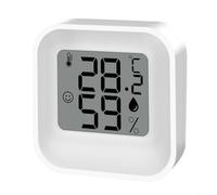 Entgoinggo Mini Termómetro electrónico, Higrómetro interior, Termómetro digital LCD Higrómetro Electrónico Temperatura y Humedad Digital (blanco)