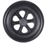 Entgoinggo Neumático de rueda trasera de goma PU no neumática, para silla de ruedas manual, con rodamientos sellados resistente al desgaste, para una movilidad suave y silenciosa en varios terrenos
