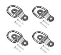 Entgoinggo Ojo de amarre para remolque de barco, 4 unidades, acero inoxidable, D para anillo, punto de anclaje, resistente, resistente a la corrosión, accesorios de montaje para SUV, camión, equipo de