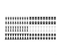 Entgoinggo Para Transporter T4 para T5 Juego de clips de ajuste interior, 120 pines de fijación de plástico compatibles con panel de puerta, forro de techo, parachoques para cubierta de motor Fender