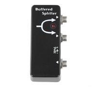 Entgoinggo Pedal de guitarra divisor amortiguado para audio Mosky, divisor de señal activo para configuración de amplificador dual y afinador, caja de efectos de metal, conserva el tono en cadenas de