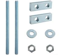 Entgoinggo Pernos de fijación de inodoro montados en la pared con soporte de desplazamiento de 3 cm para cisterna oculta, kit de rotación de hierro galvanizado de doble agujero para Geberit para Grohe