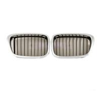 Entgoinggo Rejilla frontal de riñón para BMW E39 Serie 5 1997-2003, parrilla de repuesto negra cromada para BMW para 525I, para 528i, para 530i, para 540I y M5 (par)