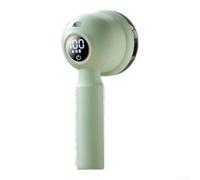 Entgoinggo Removedor de pelusa recargable, con pantalla LCD, afeitadora de tela de 6 cuchillas y recortadora de ropa de 3 velocidades de carga tipo C, para suéteres y tapicería (2 verdes)