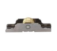 Entgoinggo Rodillo de cobre de acero inoxidable con polea deslizante vintage para ventana, muebles, cajones, suave, resistente a la corrosión, estilo antiguo (ranura única de 12 mm)