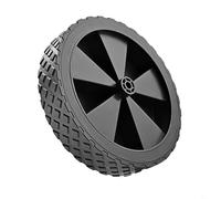 Entgoinggo Ruedas plegables para carrito de vagón, neumáticos de repuesto para todo terreno con llantas de PVC silenciosas para jardín, camping, playa, deportes mejoras (18 x 3,3 cm, negro)