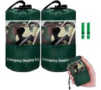 Entgoinggo Saco de dormir de supervivencia, portátil, impermeable y resistente al viento, ligero y térmico de Mylar para emergencia, saco de refugio para campamento (color 3)