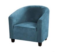 Entgoinggo Silver Fox - Funda de terciopelo gruesa y elástica para sillón, con correas antideslizantes, para protección y decoración de muebles de habitación (color azul)