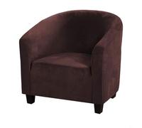 Entgoinggo Silver Fox - Funda de terciopelo gruesa y elástica para sillón, con correas antideslizantes, para protección y decoración de muebles de habitación (café)