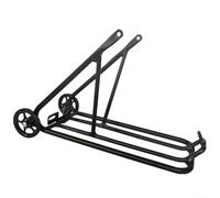 Entgoinggo Soporte trasero plegable de aleación de aluminio con ruedas fáciles para neumáticos Brompton de 40.6 cm, portaequipajes para marco de alforja, ligero, resistente (A)