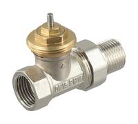 Entgoinggo Válvula de regulación termostática de latón para control de calefacción de radiador con rosca M30x15mm ajuste de temperatura autoaccionable sin cabeza (DN15)