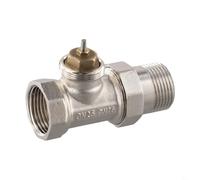 Entgoinggo Válvula de regulación termostática de latón para control de calefacción de radiador con rosca M30x15mm ajuste de temperatura autoaccionable sin cabeza (DN25)