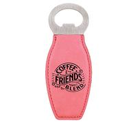Enthoozies Coffee and Friends are the Perfect Blend - Abridor de botellas magnético grabado con láser, color rosa, 4,5 x 11,9 cm