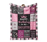 Enthusiasm Manta para hija, regalos de mamá papá, regalos de la mejor hija del mundo, regalos de feliz cumpleaños para hija y adulto (130 x 180 cm)