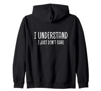 Entiendo que simplemente no me importa dicho sarcástico divertido Sudadera con Capucha