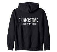 Entiendo Que Simplemente no me Importa tipografía sarcástica Divertida Sudadera con Capucha