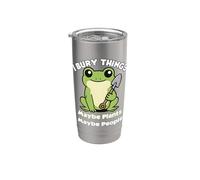 Entierro Cosas Tal vez Plantas Tal vez Gente Rana de jardinería divertida Vaso térmico de acero inoxidable de doble pared