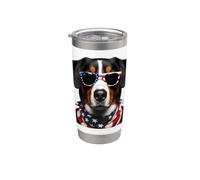 Entlebucher Mountain Dog 4 de julio Propietario estadounidense USA Mom Vaso térmico de acero inoxidable de doble pared