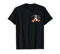 Entlebucher Mountain Dog, mamá, papá, Perrito Mirando Camiseta
