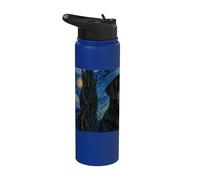 Entlebucher Mountain Dog Van Gogh Noche estrellada Stainless Steel Insulated Water Bottle