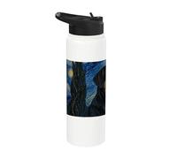 Entlebucher Mountain Dog Van Gogh Noche estrellada Stainless Steel Insulated Water Bottle