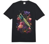 Entomología de Insectos Florales de Flores Silvestres Mantis Religiosa Comfort Colors Adult Heavyweight T-Shirt