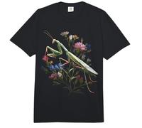 Entomología de Insectos Florales de Flores Silvestres Mantis Religiosa Comfort Colors Adult Heavyweight T-Shirt