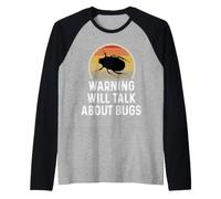 Entomólogo Bug Lover Advertencia Hablará de Bugs Funny Camiseta Manga Raglan