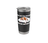 Entonces te roban la cama - Brittany Spaniel Dog Mom Vaso térmico de acero inoxidable de doble pared