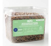 EntoZoo - Larvas secas de moscas negras de soldado - Comida para insectos para pájaros, pollos, erizos, reptiles y peces | Secada similar a los gusanos de la harina | Comida para pollos, comida para