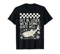 Entra en el Perdedor Estamos Haciendo la voluntad de Dios Tiburón Ballena Faith Camiseta
