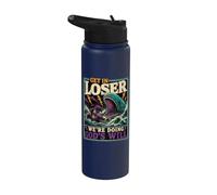 Entra en el perdedor haciendo la voluntad de Dios Junah Whale Funny Christian Stainless Steel Insulated Water Bottle