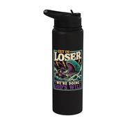 Entra en el perdedor haciendo la voluntad de Dios Junah Whale Funny Christian Stainless Steel Insulated Water Bottle