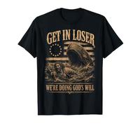 Entra en Perdedor Estamos Haciendo la Voluntad de Dios Funny USA Jonah Whale Camiseta