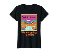 entra Perdedor Nos Vamos Camiseta gráfica económica, Mujer, Negro, M