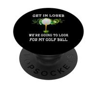 Entra Perdedor Vamos a Mirar mi Pelota de Golf Golfista Golfing PopSockets PopGrip Adhesivo
