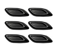 entrada aire capó coche Moldura Decorativa Universal Coche Entrada De Aire Decoración Capó Cubierta Flujo Parachoques Ventilación Lateral Pegatina Accesorios(Black1,6pcs)