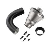 Entrada Aire Filtro Fuelle Entrada Aire Universal Para SUV Limpiador Para Frío Alto Flujo Embellecedor Filtro Cabezal Seta 3 Pulgadas/76mm Manguera Admisión(Plata)