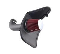 Entrada Aire Para 2010-2015 Para Chevrolet Para Camaro SS 6.2L Aspiración Natural 4 '' Kit De Admisión Aire Frío + Filtro Rojo Protector Térmico Manguera Admisión(Negro)