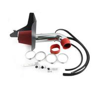 Entrada Aire Para 2010-2015 Para Chevrolet Para Camaro SS 6.2L Aspiración Natural 4 '' Kit De Admisión Aire Frío + Filtro Rojo Protector Térmico Manguera Admisión(Plata)