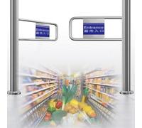Entrada automática de puerta oscilante, apertura unidireccional de 90° para control de acceso al supermercado