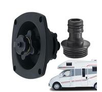 Entrada de agua RV - 11,7 x 11,7 x 7,6 cm ABS para montaje en pared con válvula de retención, conexión de agua dulce, regulador de presión de agua, remolque de autocaravana, suministro de agua urbana