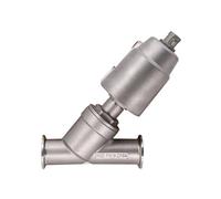 Entrada de aire del coche Válvula de asiento angular neumática acero inoxidable con abrazadera soldadura rosca hembra tipo Y para vapor alta temperatura(DN25,CLAMP)