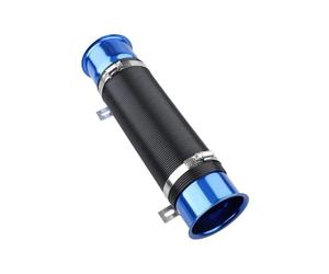 Entrada de aire frío Tubo De Entrada Aire Frío Universal 76Mm Telescópico Ajustable Para El Rendimiento Del Motor Coche(Blue)