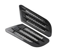 entrada de aire para capó 2pcs Rejilla De Barrera De Ventilación Lateral Coche Conducto Decoración Pegatina Accesorios Carrocería Exterior Moldura Capó Kit Modificación Coche(Black1)