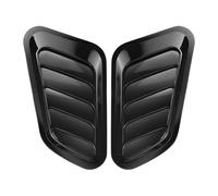 entrada de aire para capó Decoración Capó Automóvil Salida De Aire Realista Diseño Ornamento Pegatinas Decorativas Falsas Estilo Ventilación Capó(BLACK1)