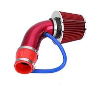 Entrada de filtro de aire, manguera de filtro de entrada de aire frío para automóvil de 76 mm, kit de inducción de admisión de aleación de aluminio universal de 3 pulgadas(Red)