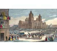 Entrada del ejército estadounidense bajo el mando del general Winfield Scott en la capital de México el 14 de septiembre de 1847. Desde una historia iluminada de América del Norte desde el período más