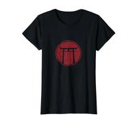 Entrada Japonesa Torii a lo Desconocido Camiseta gráfica económica, Mujer, Negro, XS