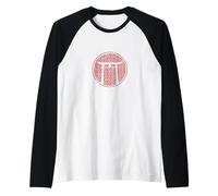 Entrada Japonesa Torii a lo Desconocido Camiseta Manga Raglan